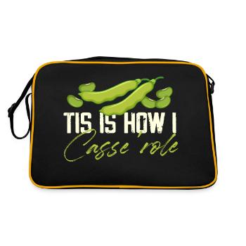 Conception amusante de haricots cocotte - Sac Retro - noir/or - Dos