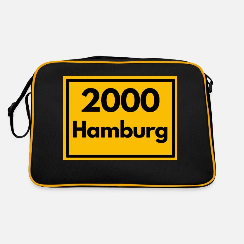 Panneau de lieu - puis rétro urbain code postal 2000 Hambourg Sac Retro