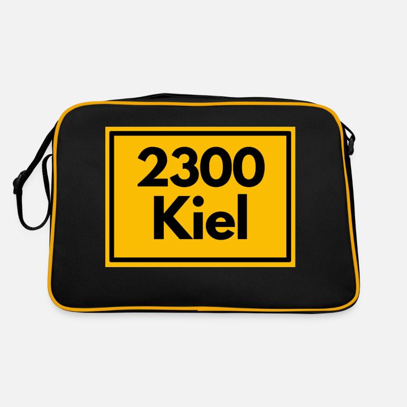 Place sign - then retro old zip code 2300 Kiel Retro Bag