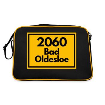 Town sign - then old zip code 2060 BAD OLDESLOE - Retro Bag - black/gold - Back
