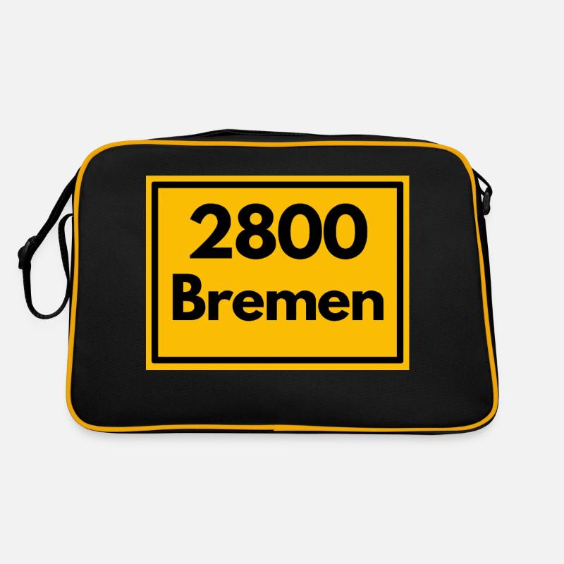 Place sign - then retro old zip code 2800 BREMEN Retro Bag
