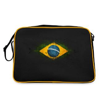 Brasil Flag - Retro Bag - black/gold - Back
