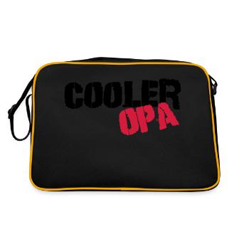 Cooler Opa - Retro Tasche - Schwarz/Gold - Hinten