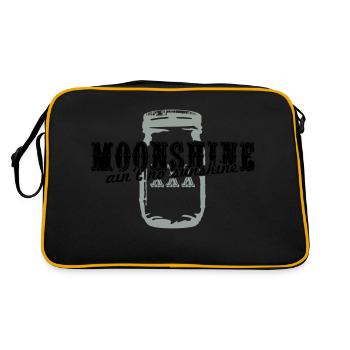 Moonshine + ain't no sunshine - Retro Tasche - Schwarz/Gold - Hinten