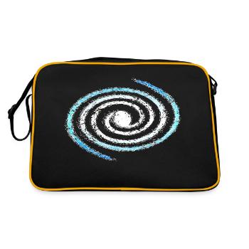 Spiral galaxy, universe, cosmos, milky way - Retro Bag - black/gold - Back