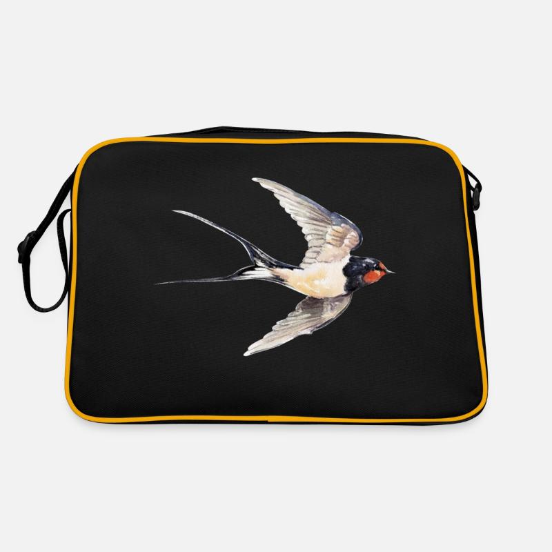 Swallow - Retro Bag - black/gold