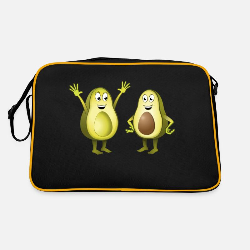 Illustration joyeuse de deux avocats Sac Retro