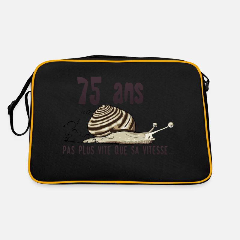 75 ans escargot anniversaire pas plus vite vitesse Sac Retro