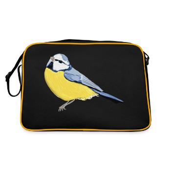 Mésange bleue - Sac Retro - noir/or - Dos