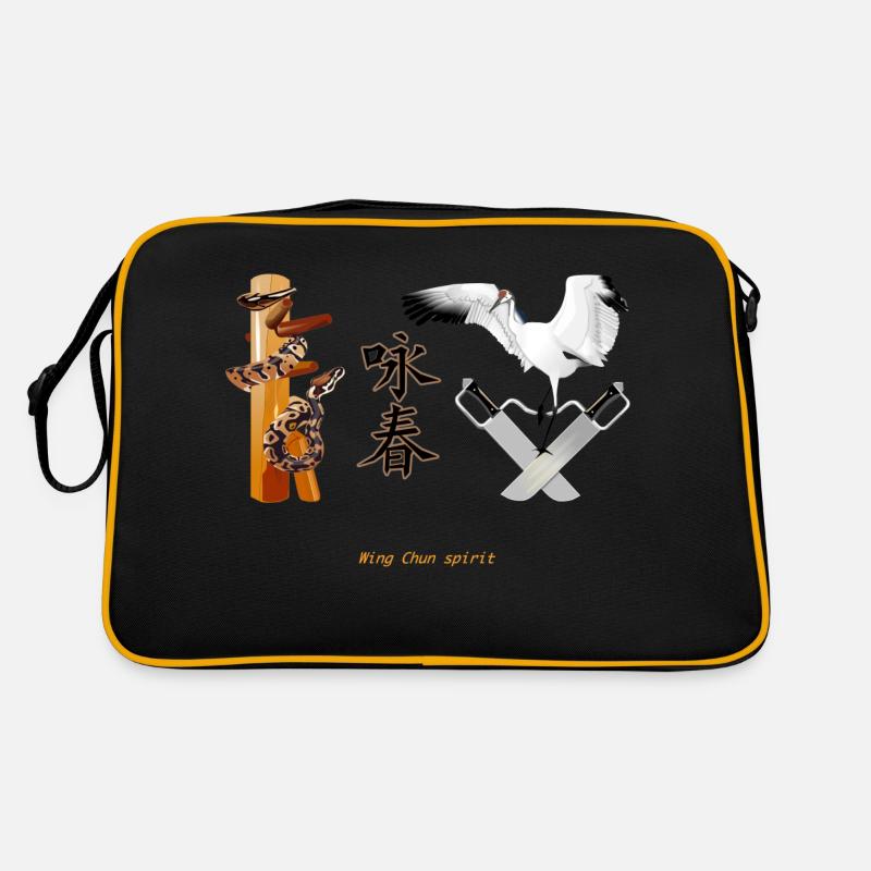 Wing Chun Legende - Retro Tasche - Schwarz/Gold