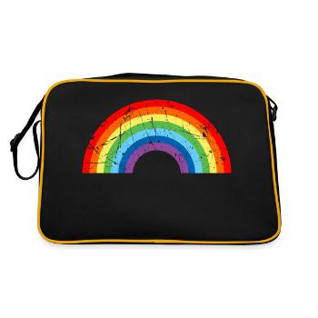 Arc-en-ciel LGBTQ+ Pride Month fier Rainbow - Sac Retro - noir/or - Dos