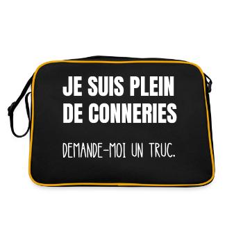 je suis plein de conneries - Sac Retro - noir/or - Dos