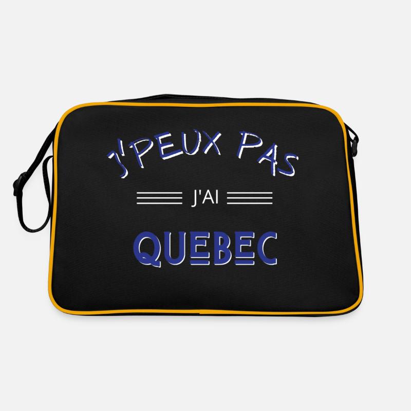 j'peux pas j'ai quebec - Sac Retro - noir/or
