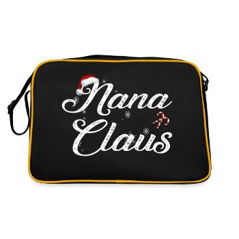 nana claus christmas family matching - Retro Bag - black/gold - Back