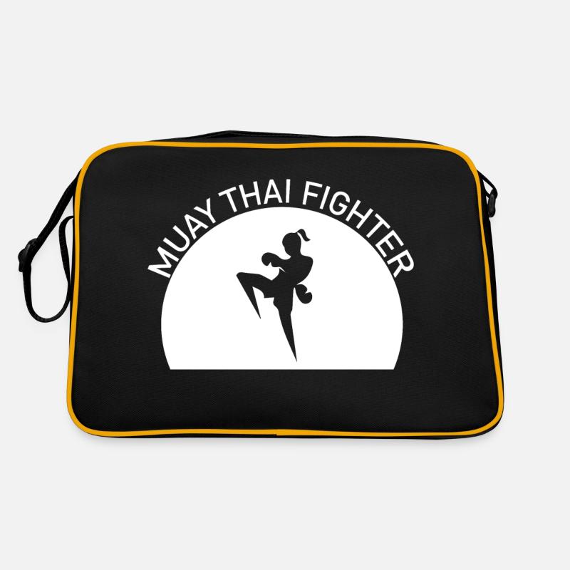 Boxe Combat Muay Thai - Sac Retro - noir/or