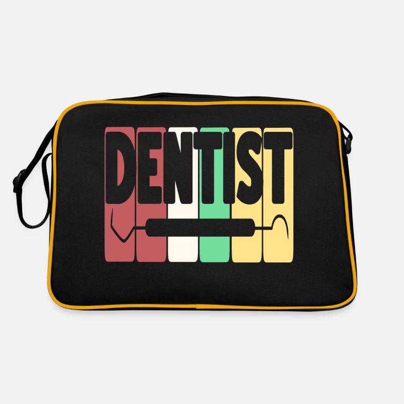 Retro Style Dentist T-Shirt Designs Present Gift Retro Bag