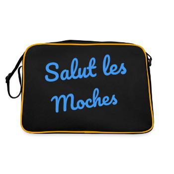 salut moches femme humour phrases drôles - Sac Retro - noir/or - Dos