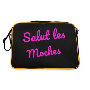 salut moches femme humour phrases drôles - Sac Retro - noir/or - Dos