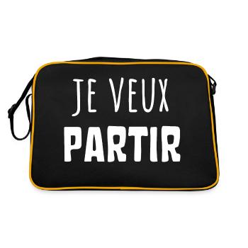 Je veux PARTIR - Sac Retro - noir/or - Dos