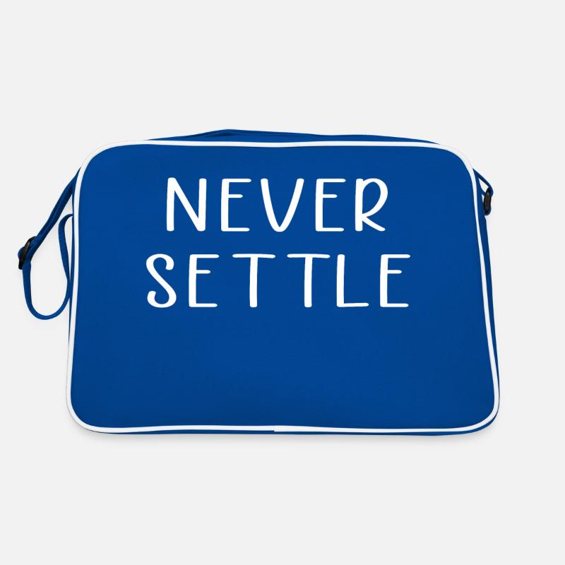 Never settle Retro Bag