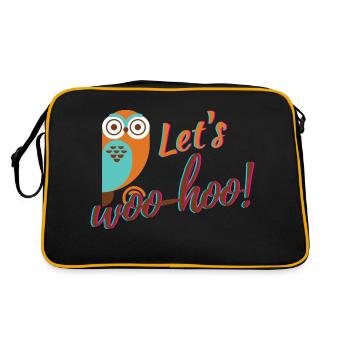 laisse woo hoo - Sac Retro - noir/or - Dos