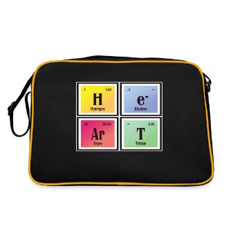 Heart | Periodic Table of Elements - Retro Bag - black/gold - Back