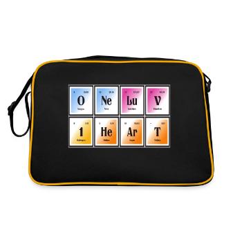 One Love One Heart | Periodic Table of Elements - Retro Bag - black/gold - Back