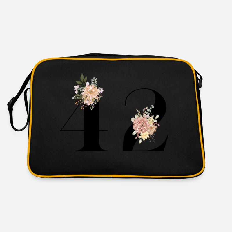 42e anniversaire fleuris (Cadeau de 42 ans) Sac Retro
