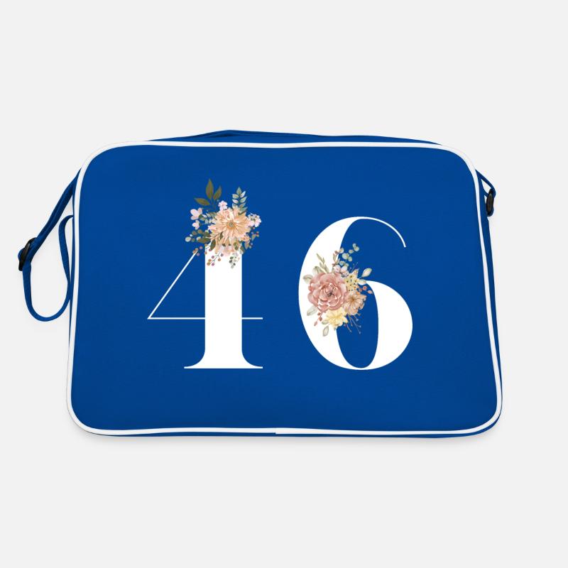 46e anniversaire fleuris (Cadeau de 46 ans) Sac Retro