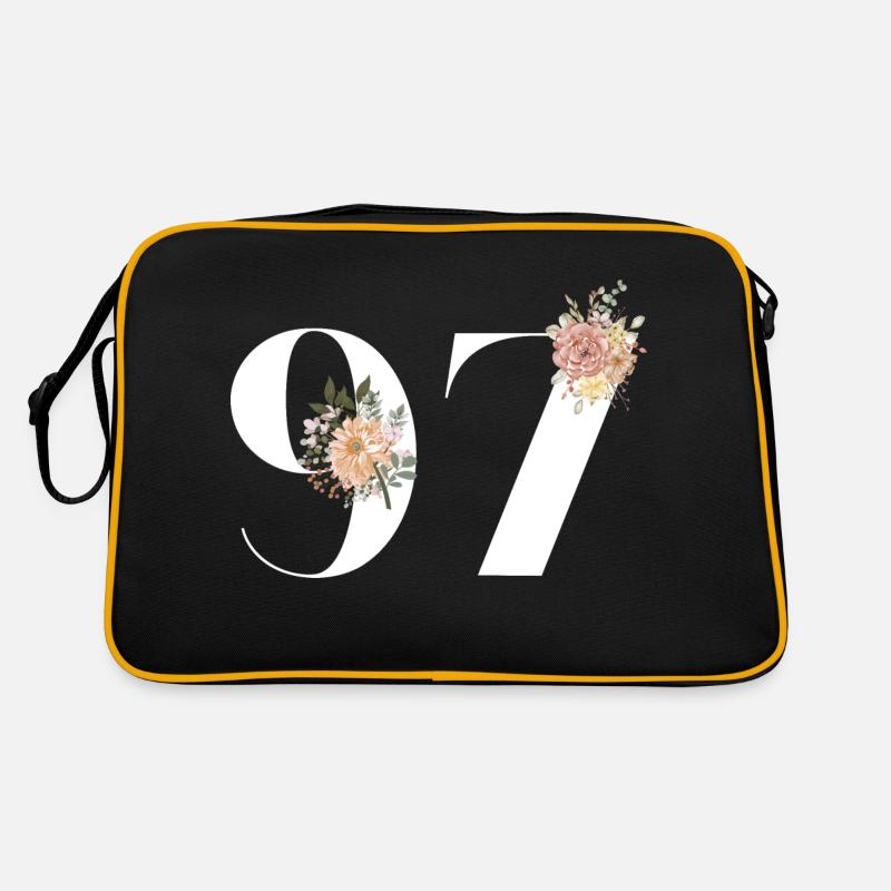 97e anniversaire fleuris (Cadeau de 97 ans) Sac Retro