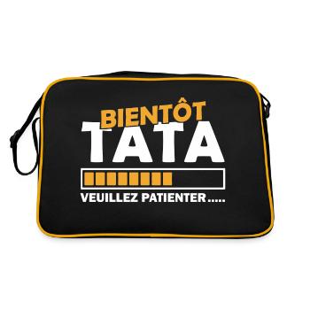 bientôt tata / future tata d'amour - Sac Retro - noir/or - Dos