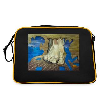 Surrealist painting - Retro Bag - black/gold - Back