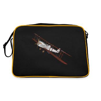 Avion biplan de 1915 - Sac Retro - noir/or - Dos