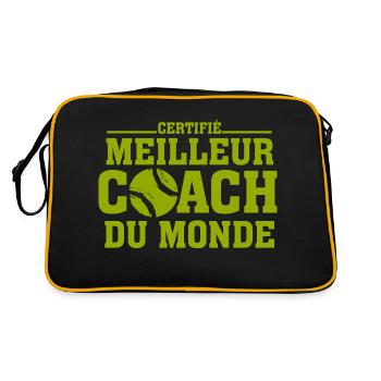 Certifié Meilleur coach de tennis - Sac Retro - noir/or - Dos