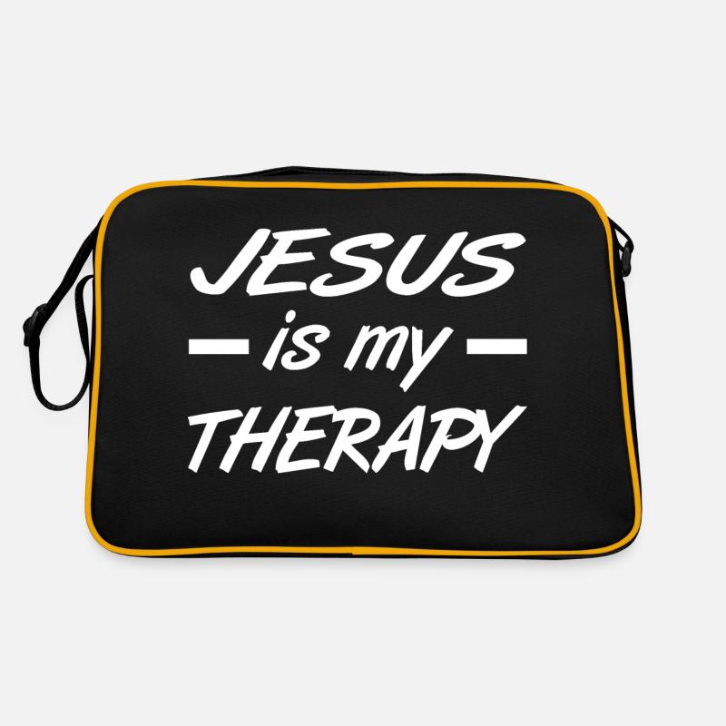 Jésus - Sac Retro - noir/or