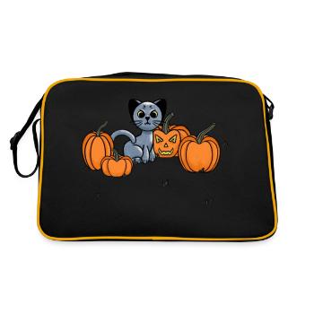 Midnight Cat - Retro Bag - black/gold - Back