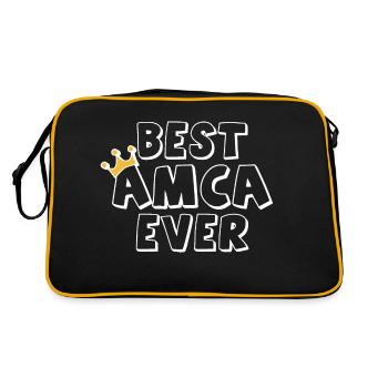 Best Amca Ever - Retro Bag - black/gold - Back