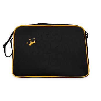 Best Amca Ever - Retro Bag - black/gold - Back