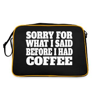Coffee Cup Caffeine Gift Coffee Bean Drink - Sac Retro - noir/or - Dos