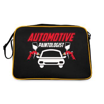 Automotive Paintologist Auto Body Technician Pain - Retro Tasche - Schwarz/Gold - Hinten