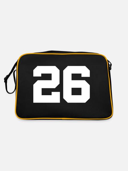 Anzahl 26 - Retro Tasche - Schwarz/Gold - Hinten