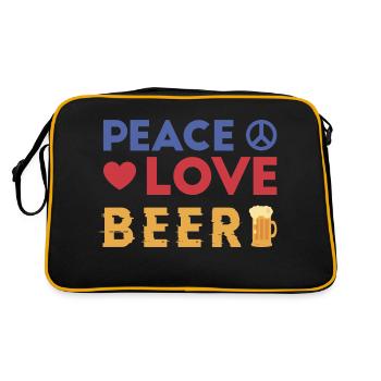 Beer Alcohol Beer Drinker Gift - Retro Bag - black/gold - Back