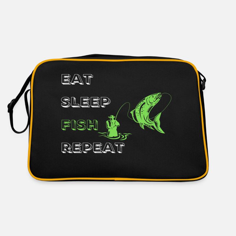 Manger Dormir Poisson Répéter Sac Retro