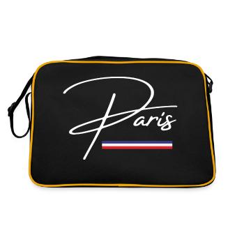 Paris Geschenkidee - Retro Tasche - Schwarz/Gold - Hinten