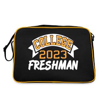 College 2023 Freshman Cool Retro School Year 2023 - Retro Bag - black/gold - Back