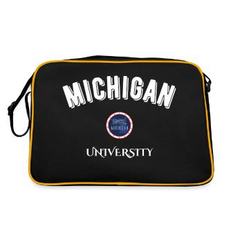 michigan université - Sac Retro - noir/or - Dos