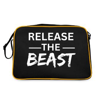 Body building muscle building strength training workout - Retro Bag - black/gold - Back