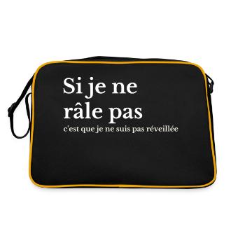 adorable râleuse chiante cadeau drôle femme chiant - Sac Retro - noir/or - Dos
