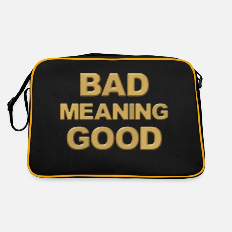 Schlecht bedeutet gut - Retro Tasche - Schwarz/Gold