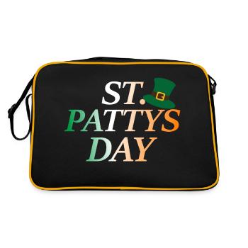 St. Patty's Day, St. Patricksday - Retro Bag - black/gold - Back